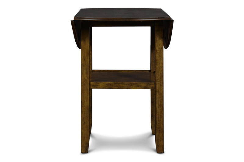 GIA 42" COUNTER DROP LEAF TABLE W/2 CHAIRS-BROWN