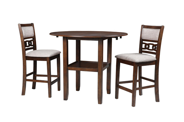 GIA 42" COUNTER DROP LEAF TABLE W/2 CHAIRS-CHERRY