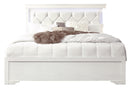 Pompei Metallic White Bed With Led