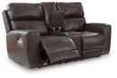 Crossplex Power Reclining Loveseat with Console