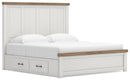 Ashley Savonport King Panel Bed with Storage