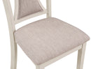 HUDSON 60" RECTANGLE DINING TABLE & 4 CHAIR S-BROWN/CREME