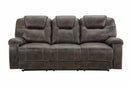 New Classic Furniture Anton Dual Recliner Sofa in Chocolate