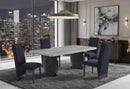 D2502 DINING TABLE AND 6 D12 BLACK DINING CHAIR