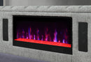 ISABELLA GREY QUEEN BED W/LED, TV LIFT, SPEAKER AND FIREPLACE