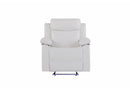 U6026 BLANCHE WHITE GLIDER RECLINER WITH LED