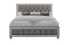 RILEY SILVER QUEEN BED, DRESSER, MIRROR AND 2 NIGHTSTANDS