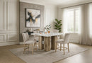 D04 NATURAL BAR TABLE + D8685 BEIGE/NAT BAR STOOL