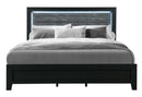REID BLACK KING BED GROUP WITH LED