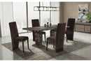 D12 BROWN DINING TABLE WITH 4 D12 BROWN DINING CHAIRS