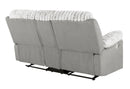 U6028 GREY CONSOLE RECLINING LOVESEAT