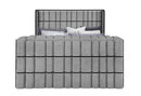 ISABELLA GREY KING BED W/LED, TV LIFT, SPEAKER AND FIREPLACE