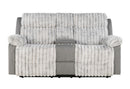U6028 GREY CONSOLE RECLINING LOVESEAT