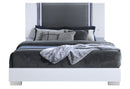 YLIME SMOOTH WHITE KING BED GROUP FULLY SLATTED