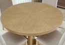 D3124 NATURAL DINING TABLE 48" AND 4 D1248 DINING CHAIR