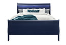 CHARLIE BLUE QUEEN BED WITH LED, DRESSER, MIRROR, NIGHTSTAND
