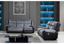U5914/U5915 GREY/BLACK REC SOFA/CRLS W/IMMERSIVE SOUND & BLUE LED