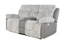 U6028 GREY CONSOLE RECLINING LOVESEAT