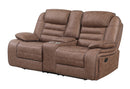 U2250 BROWN CONSOLE RECLINING LOVESEAT