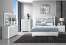 NAOMI SILVER MARBLE CHEST WITH LED