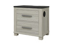 ASHLEY BROWN NIGHTSTAND W/USB & SPEAKER - Golden Linens & Furniture (PA)* 