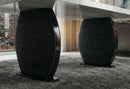 D2502 DINING TABLE AND 6 D12 BLACK DINING CHAIR
