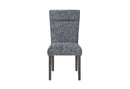 D86 GREY DINING CHAIR WITH BROWN LEGS