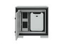 AMELIA GREY/BLACK NIGHTSTAND WITH COOLER AND SPEAKER - Golden Linens & Furniture (PA)* 