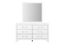 LUCCIA WHITE KING BED WITH LED, DRESSER, MIRROR, NIGHTSTAND